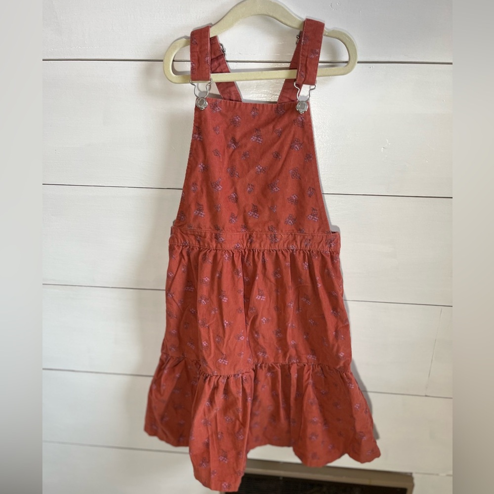 H&M Terracotta Floral Overall Dress